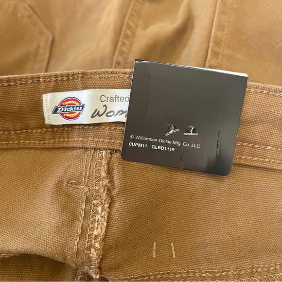 Dickies women’s carpenter pants relaxed fit NWT brown rinsed duck color size 14 - Picture 12 of 16